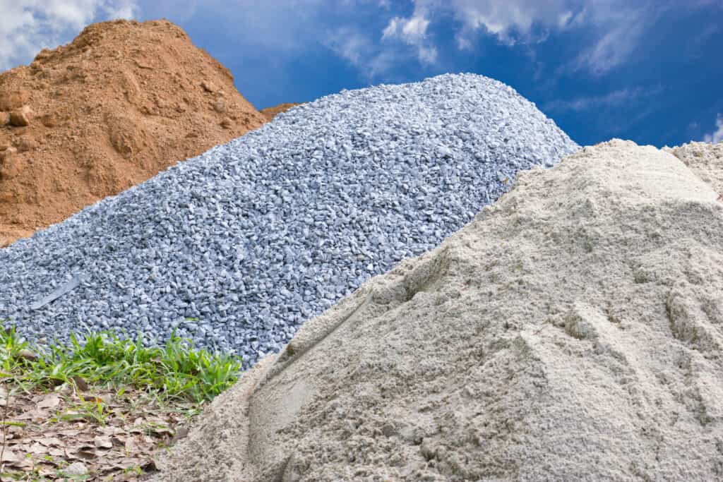 gravel and aggregates for high tip bucket B. A. Caulkett